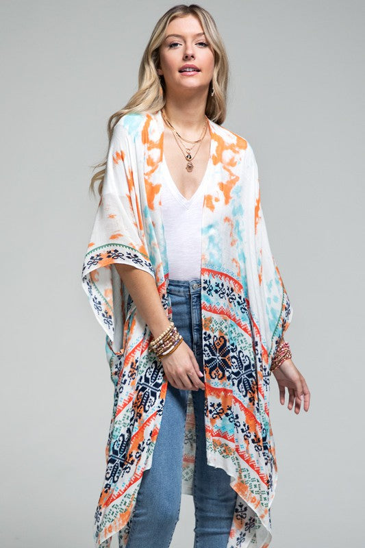 Malibu Ocean Vibes Tie Dye Kimono