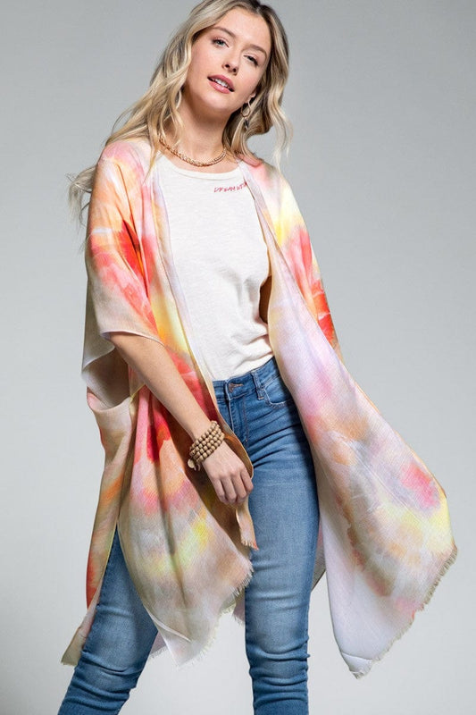 Peach Burst Kimono