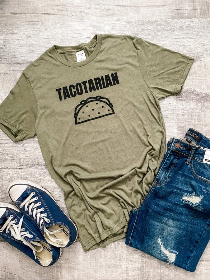 TACOTARIAN Eco-Friendly Olive Green Tee