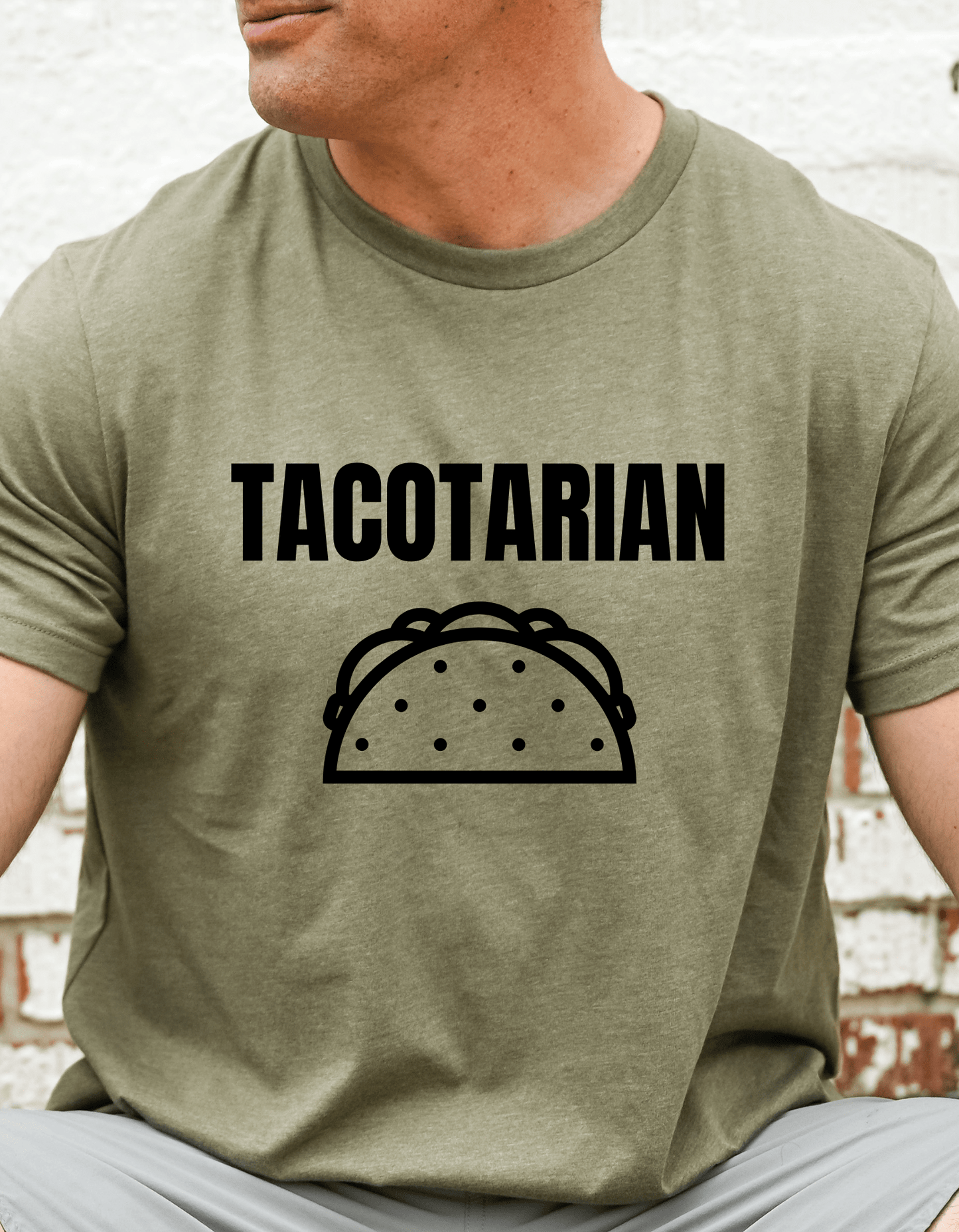 TACOTARIAN Eco-Friendly Olive Green Tee